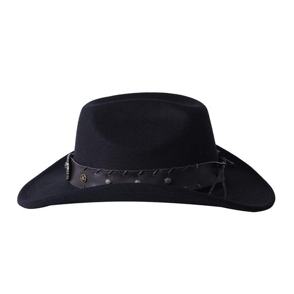2859 Men Women Wide Brim Western Cowboy Cowgirl Hats With Buckle Belt (us